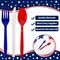 450pcs Patriotic Cutlery Set – 150 Spoons, Forks & Knives for 4th of July & Memorial Day